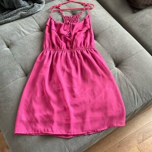 size S short fuschia dress